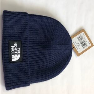 New North Face Navy Cuffed Beanie